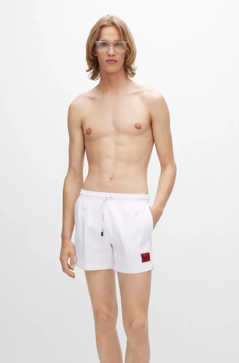 

HUGO Underwear "DOMINICA" шорты для плавания с внутренней подкладкой во всю длину, белый