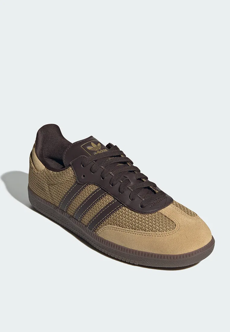 Кроссовки, повседневные, Samba OG, Adidas, темно-коричневый/бежевый — фото 2