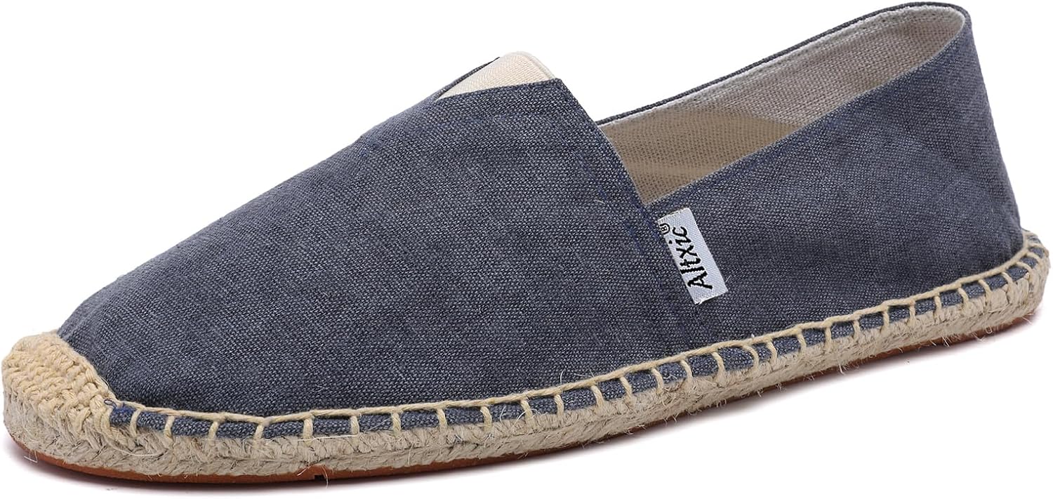 

Мужские эспадрильи Altxic с закрытым носком из комфортного холста на плоской подошве, светло-голубой