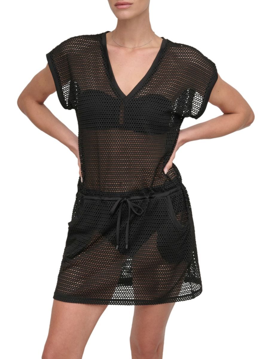 

Мини-платье крючком DKNY, черный