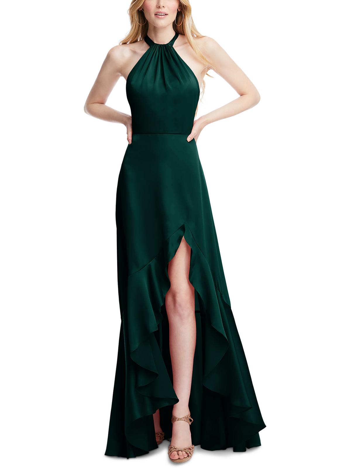 

Женское платье-халтер с разрезом из полиэстера Social Bridesmaids, зеленый
