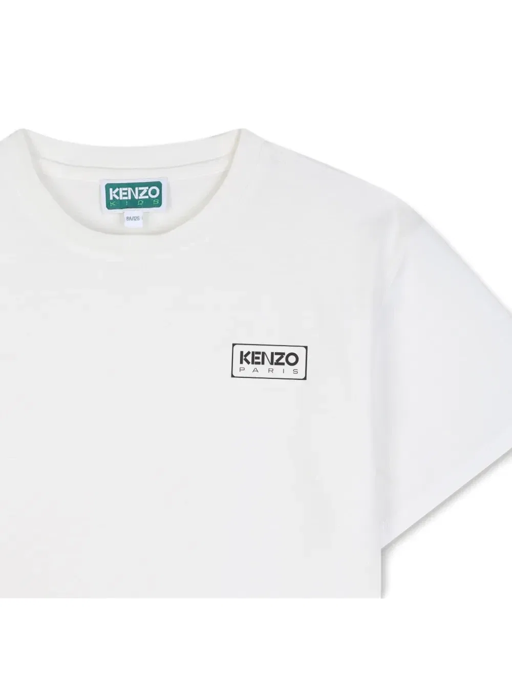Футболка с круглым вырезом и логотипом Kenzo Kids, белый — фото 3