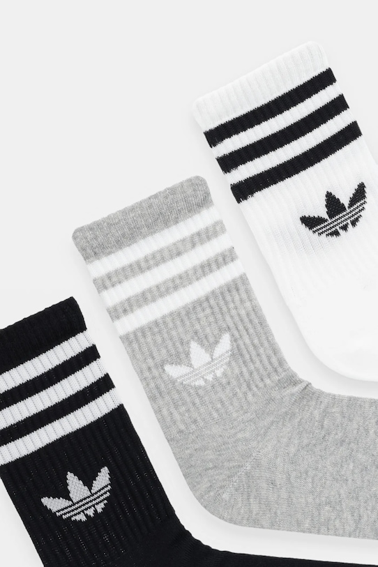 Носки 3-Stripes комплект из 3 пар Adidas Originals, белый — фото 2