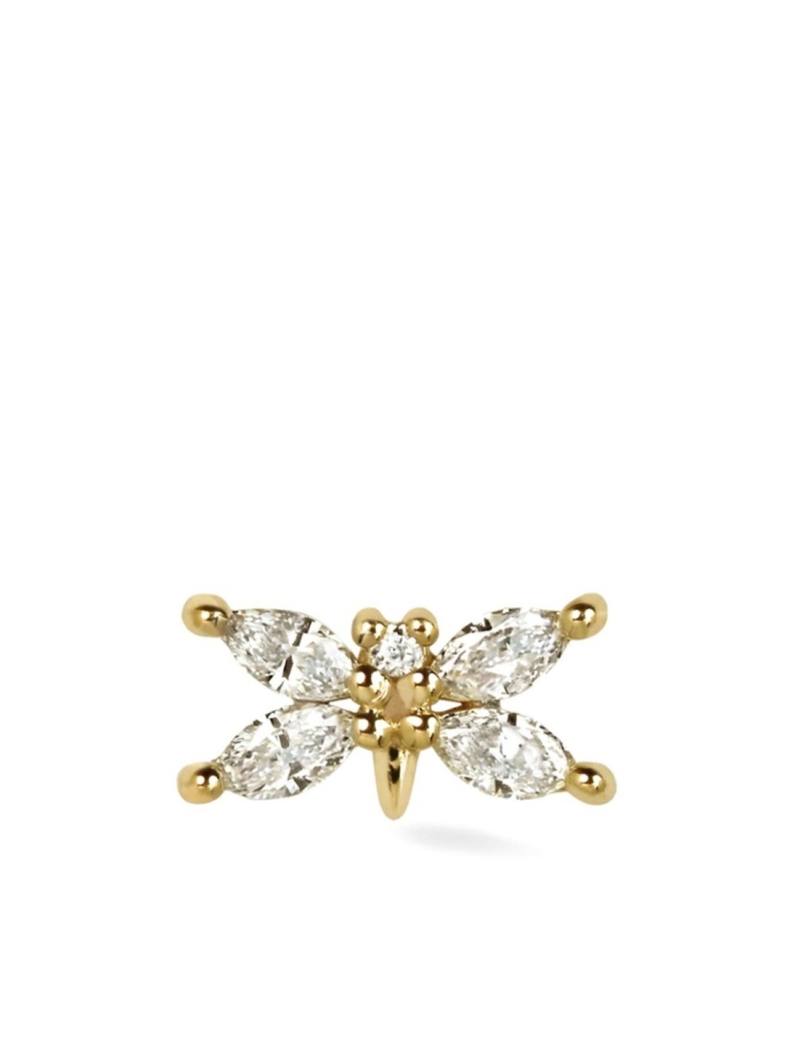 

Lark & Berry серьга-гвоздик Butterfly из желтого золота с бриллиантами, желтый