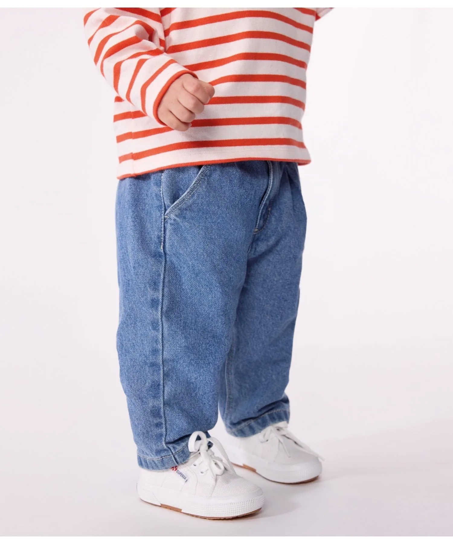 Джинсовые брюки PETIT BATEAU, Light blue — фото 2