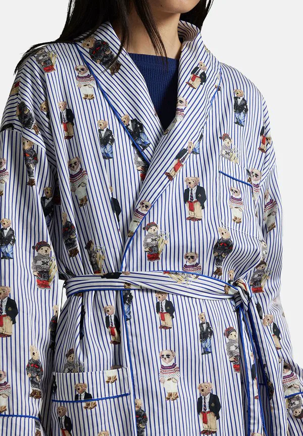 Знаменитый медвежий халат Polo Ralph Lauren, Snowfall Blue — фото 3