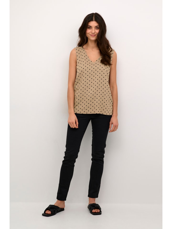 

Блузка без рукавов KAmilia, классический крой, цвет шиншилла/черный горошек Kaffe