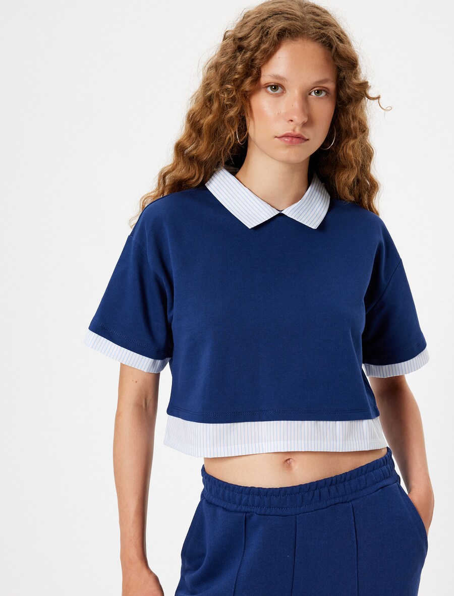 

Рубашка Koton, цвет Navy/Pastel blue