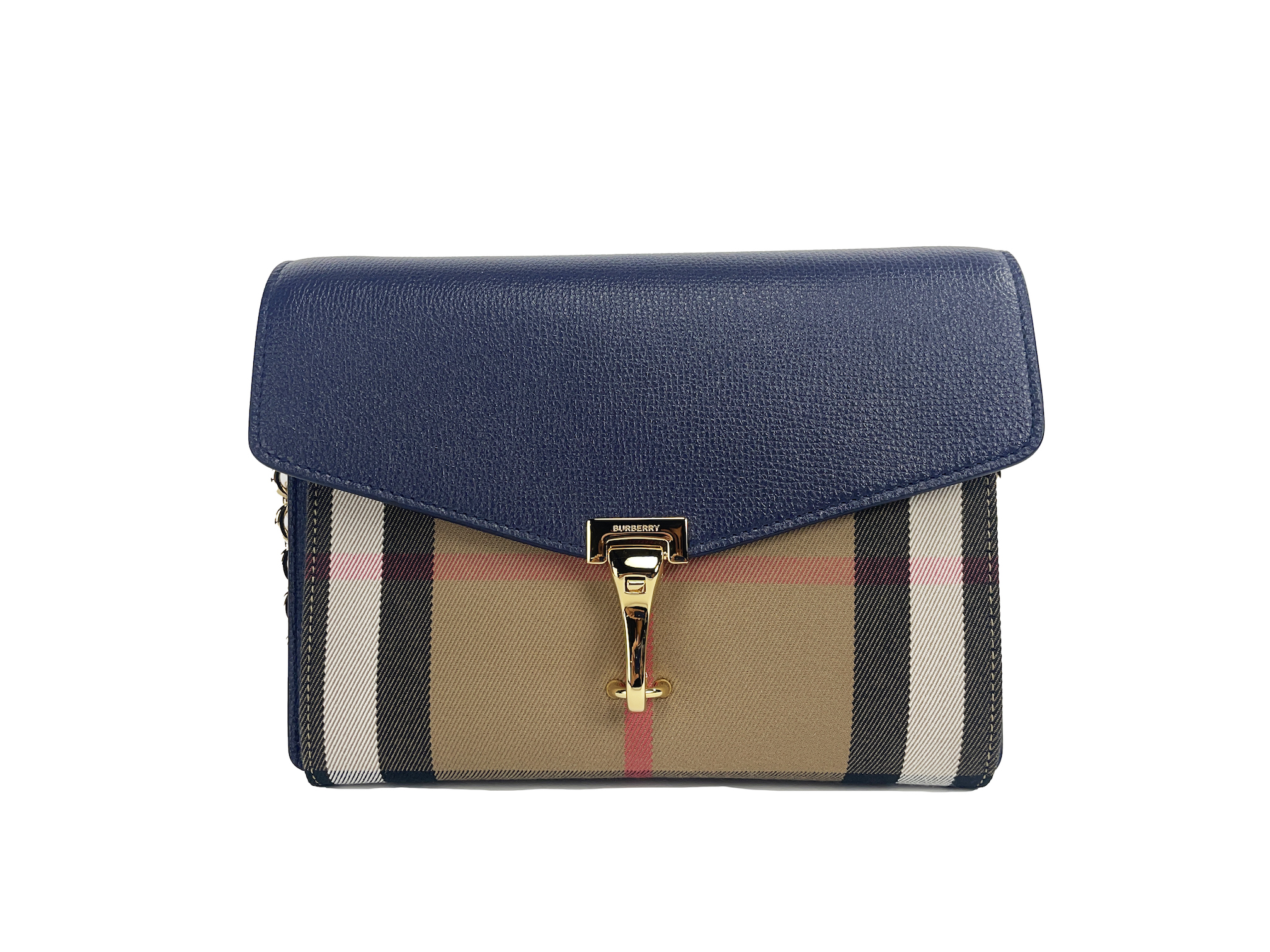 

Сумка через плечо из кожи Macken Small Regency Blue House Check Burberry