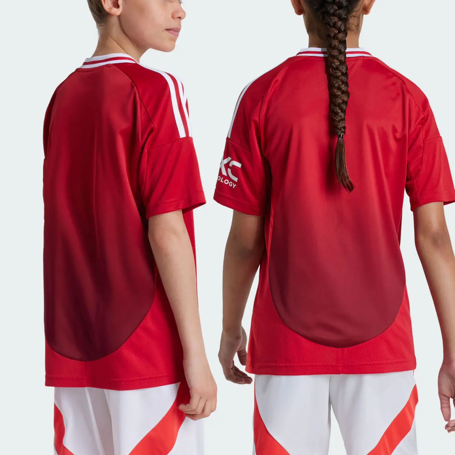 Футболка Manchester United ярко-красная Adidas — фото 4