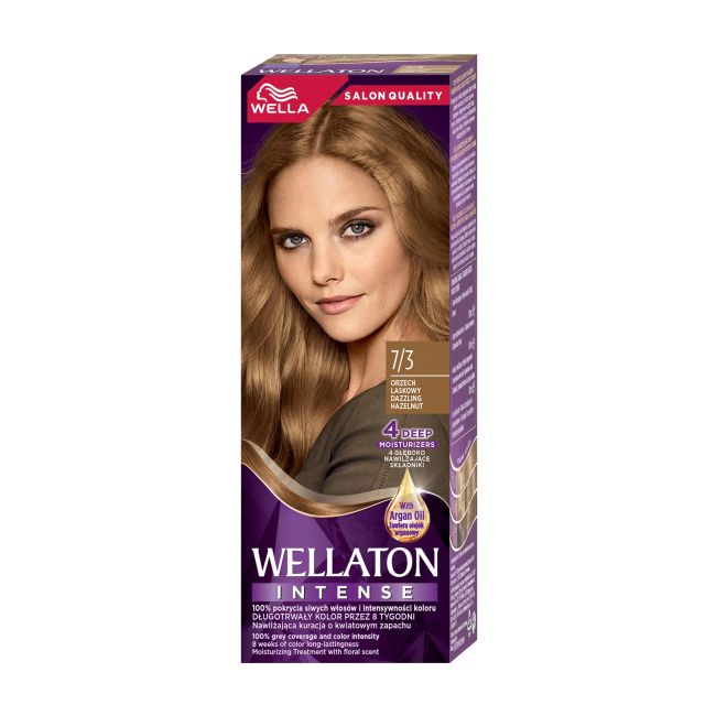 

Тон краска для волос Wella, цвет 7/3 hazelnut