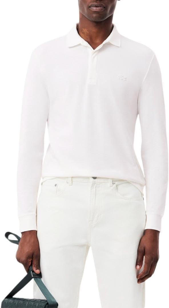 

Мужское поло Lacoste Paris с длинным рукавом из эластичного хлопка, White, Белый, Мужское поло Lacoste Paris с длинным рукавом из эластичного хлопка, White