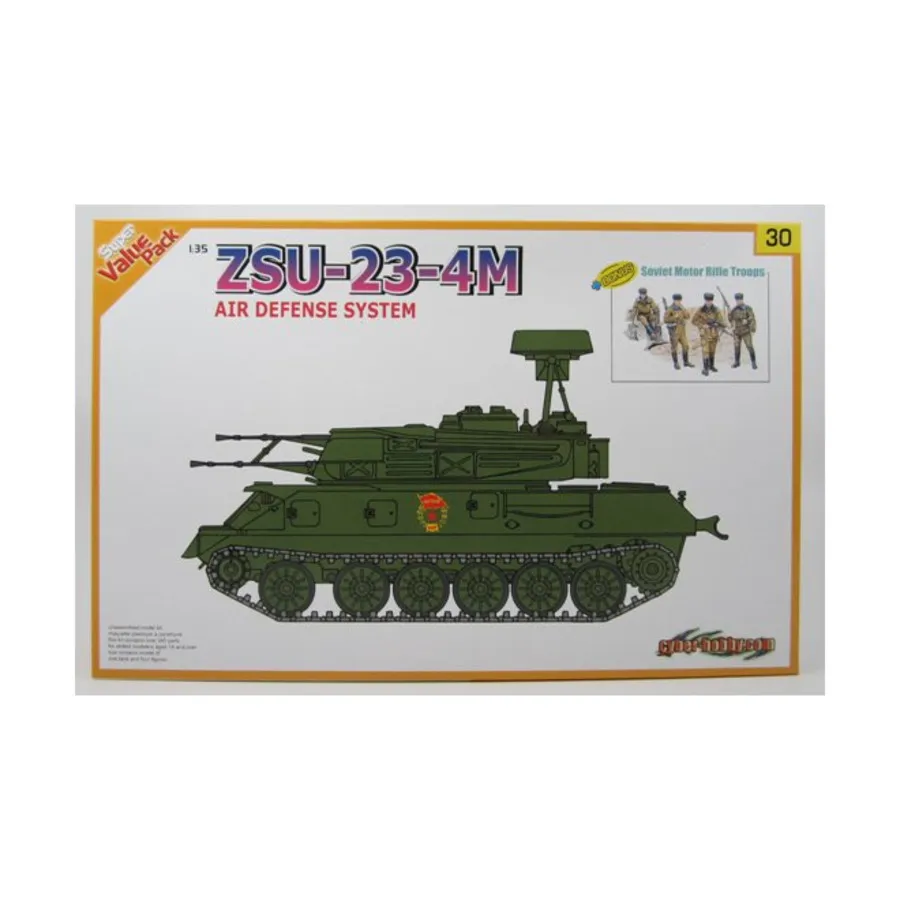 

ЗСУ-23-4М ЗСУ-23-4М в составе Советских мотострелковых войск, Cyber-Hobby Models - Orange Box Series - Tanks & Other Military Vehicles (1:35)