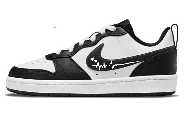 

Кроссовки Nike Court Borough Skateboard Shoes Women's Low-Top Black White, черный