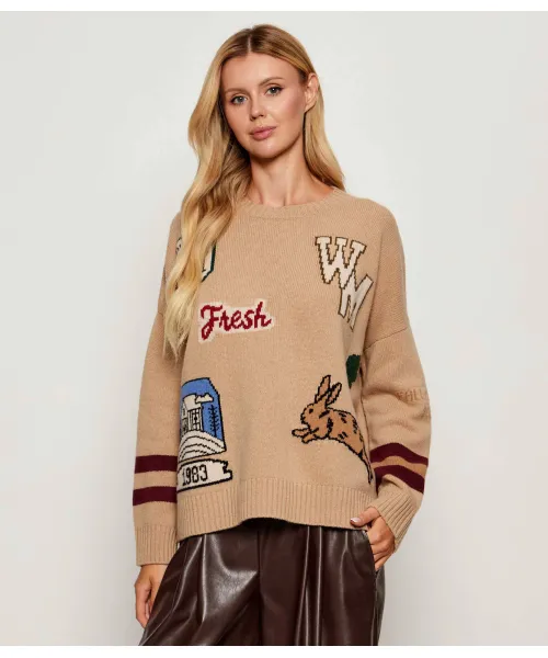 

Трусливый шерстяной свитер Relaxed fit Weekend Maxmara, коричневый
