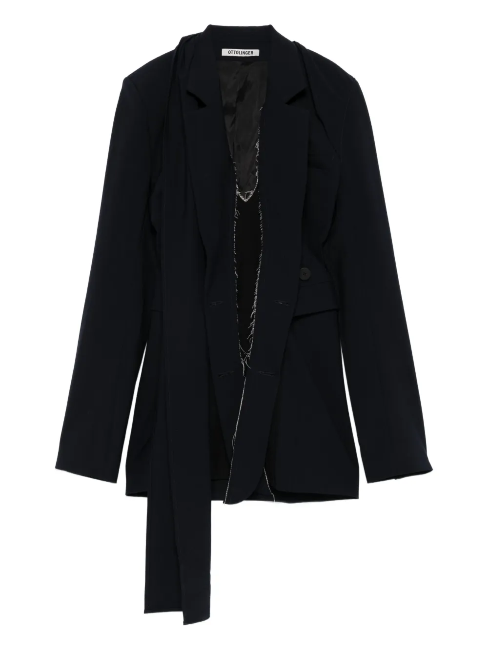 

Платье мини с драпировкой Ottolinger, черный