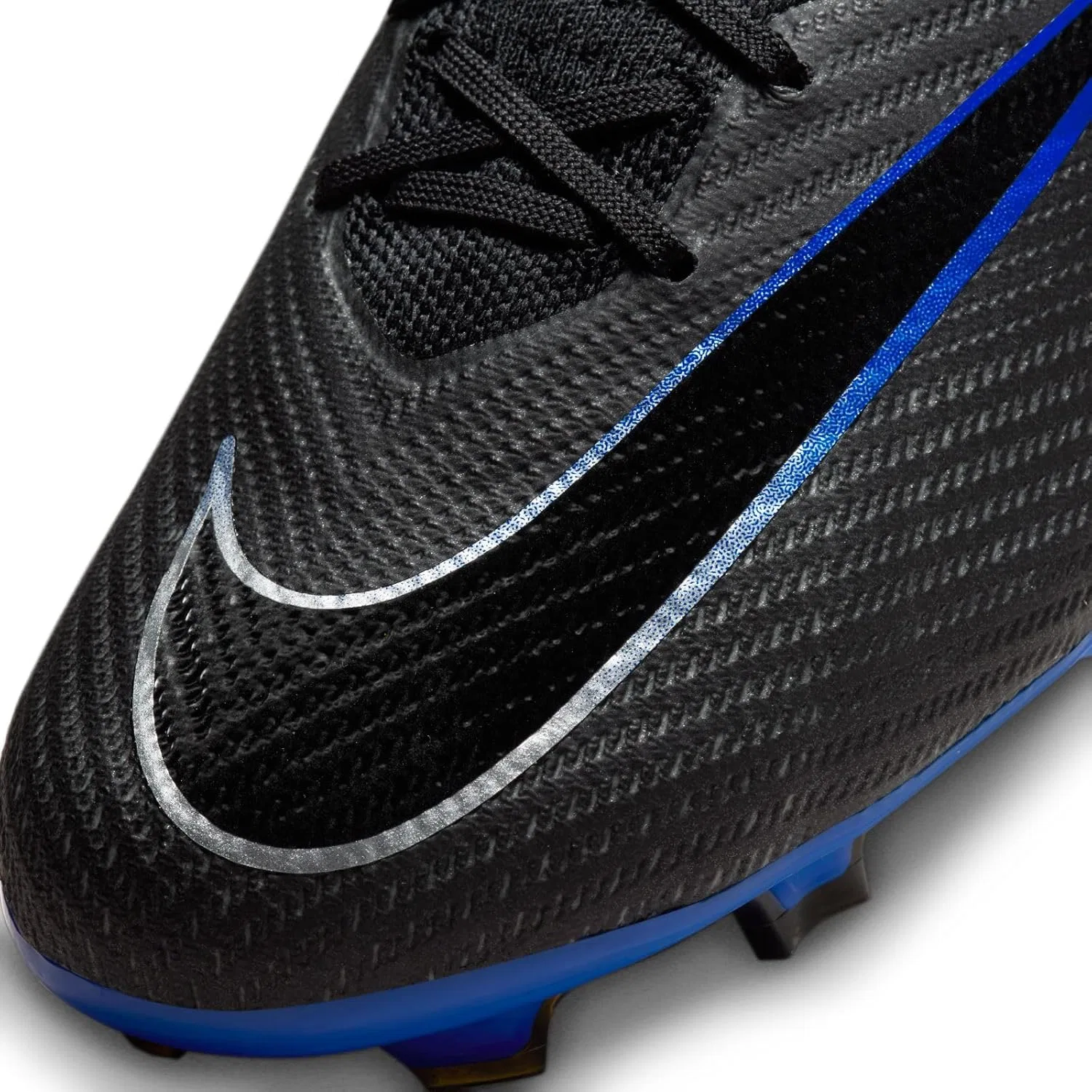 Мужские кроссовки Nike Zoom Vapor 15 Elite FgLow, Black Blue Black Chrome Hyper Royal — фото 4