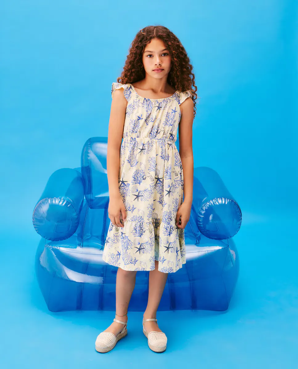 

Круглое платье на бретелях Kids El Corte Inglés, жёлтый