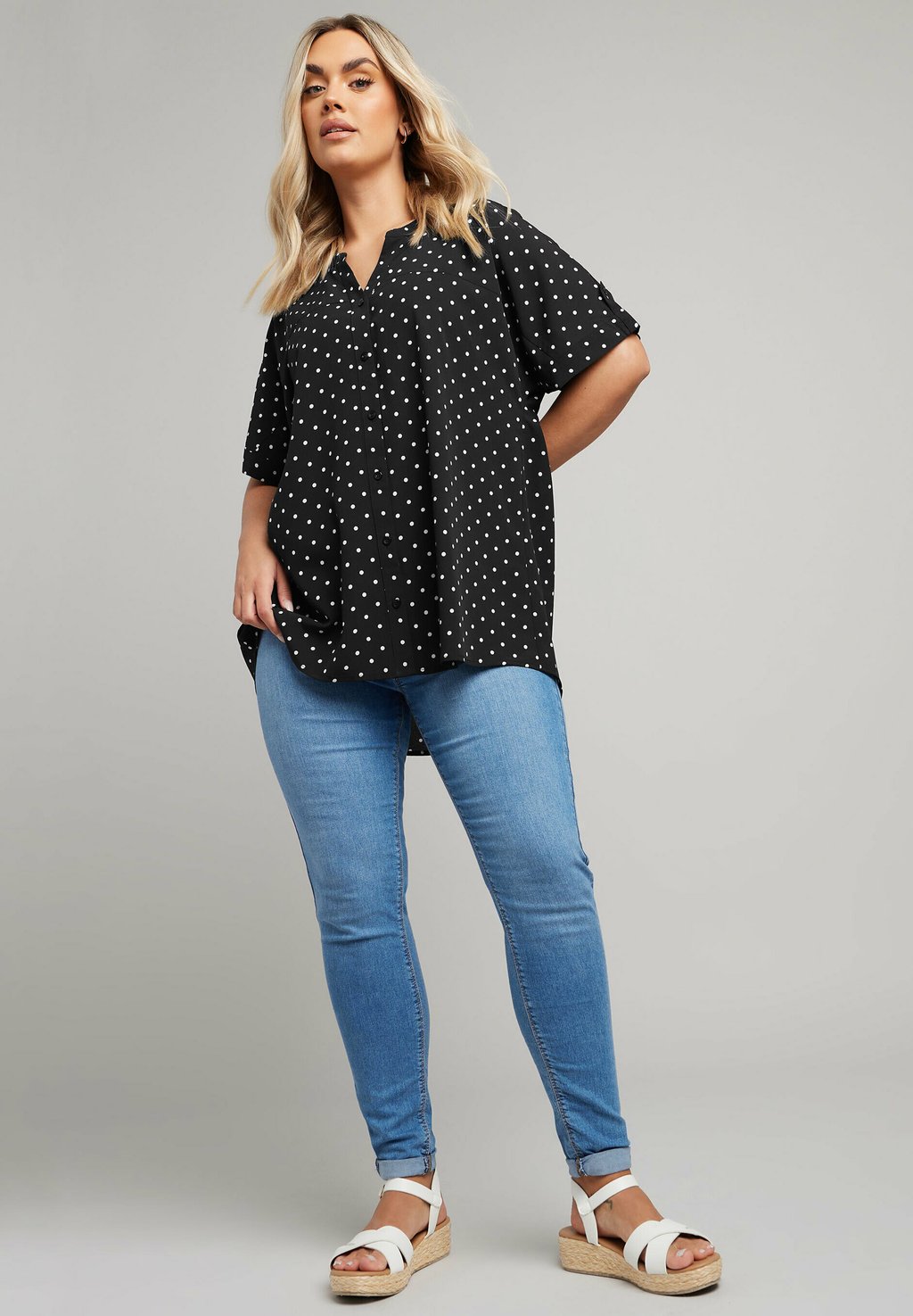 

Блуза ABSTRACT SHORT SLEEVE Yours Clothing, черный