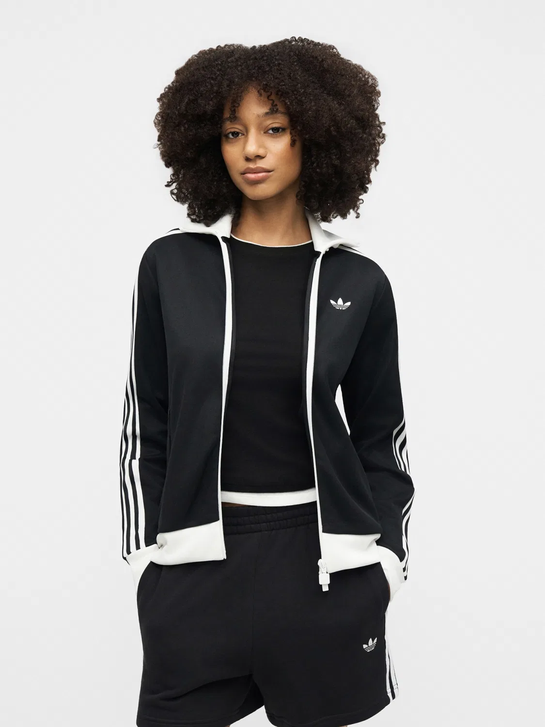 Худи на молнии Adidas Originals Classic черного цвета — фото 3