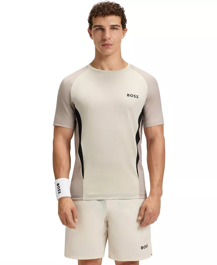 

Мужская футболка Slim-Fit из сетчатого джерси Hugo Boss, белый