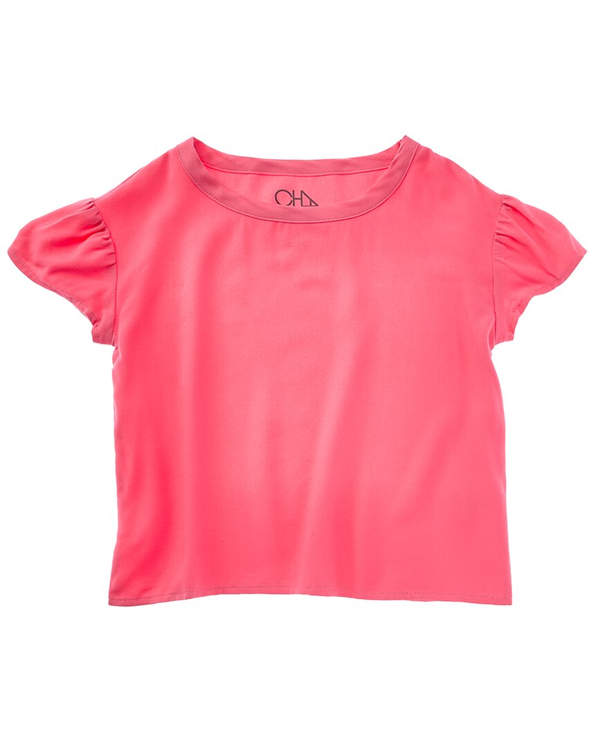 

Chaser Топ с плетеными рукавами-крылышками, розовый