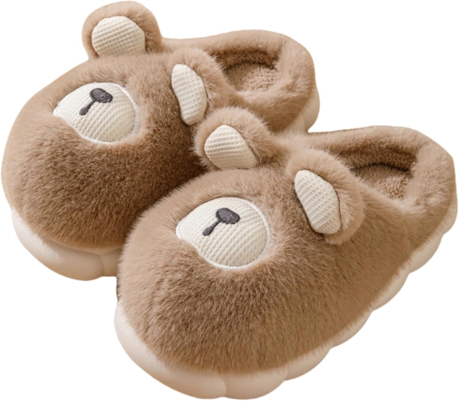 

Домашние тапочки Медвежьи тапочки Плюшевые мягкие тапочки Противоскользящие и теплые тапочки Домашние тапочки для мужчин и женщин Тапочки с изображением мультяшных животных Lryaoan, хаки