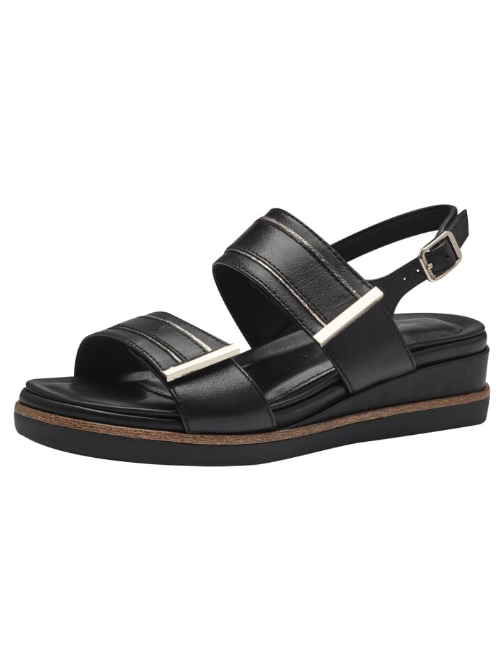 

Сандалии на плоской подошве Tamaris Pure Relax Sandalette, цвет black/gold