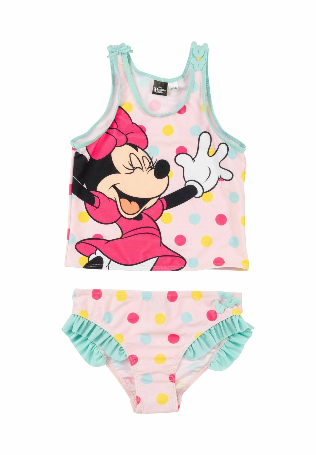 

Бикини DISNEY MINNIE MOUSE TANKINI BADEANZUG MIT RÜSCHEN ZWEITEILER SCHWIMMANZUG, цвет Rosa Türkis