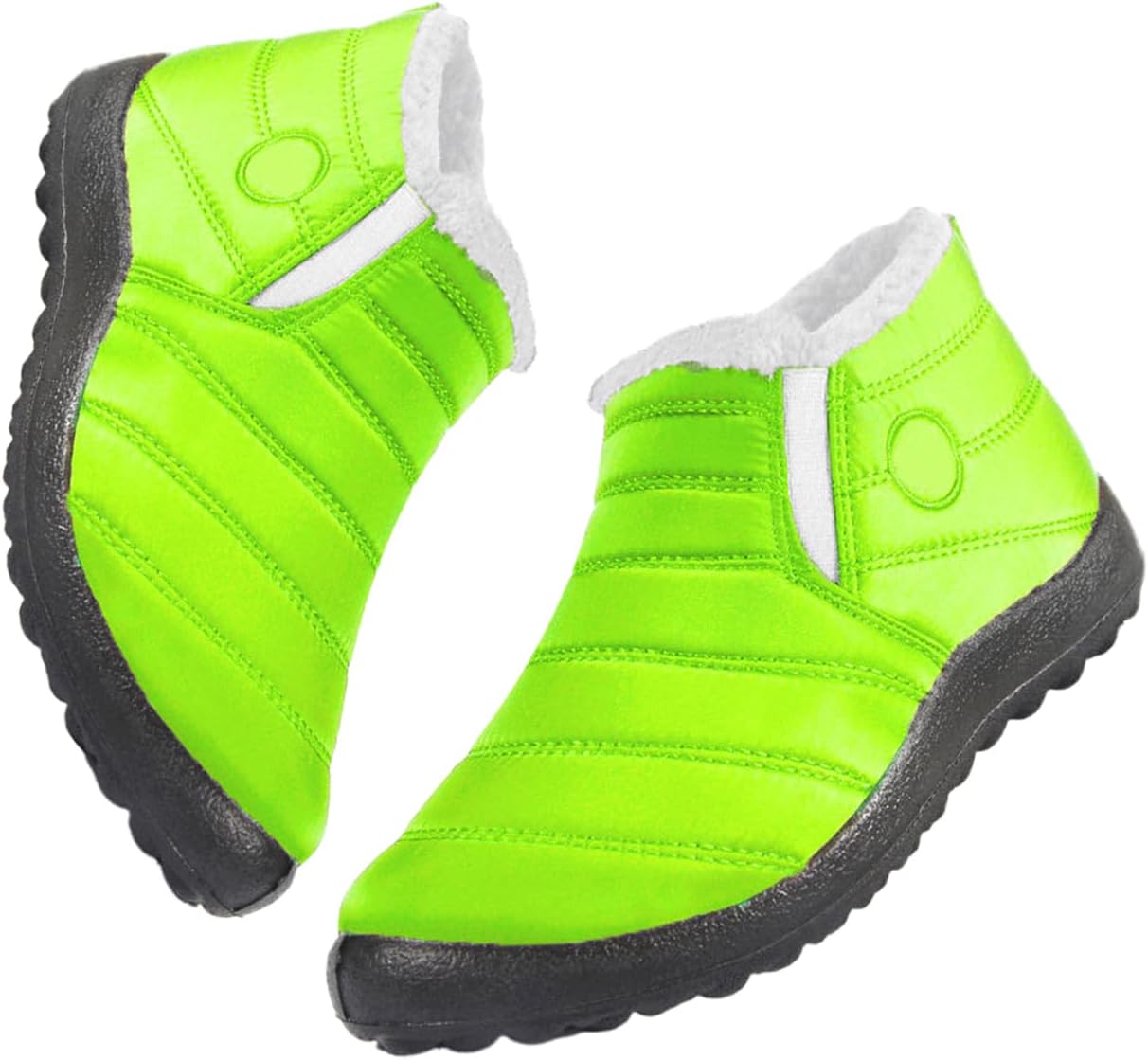 

Женские зимние теплые ботинки с меховой подкладкой, водонепроницаемые, без застежек, нескользящие, легкие и удобные, для прогулок на открытом воздухе Generic, зеленый