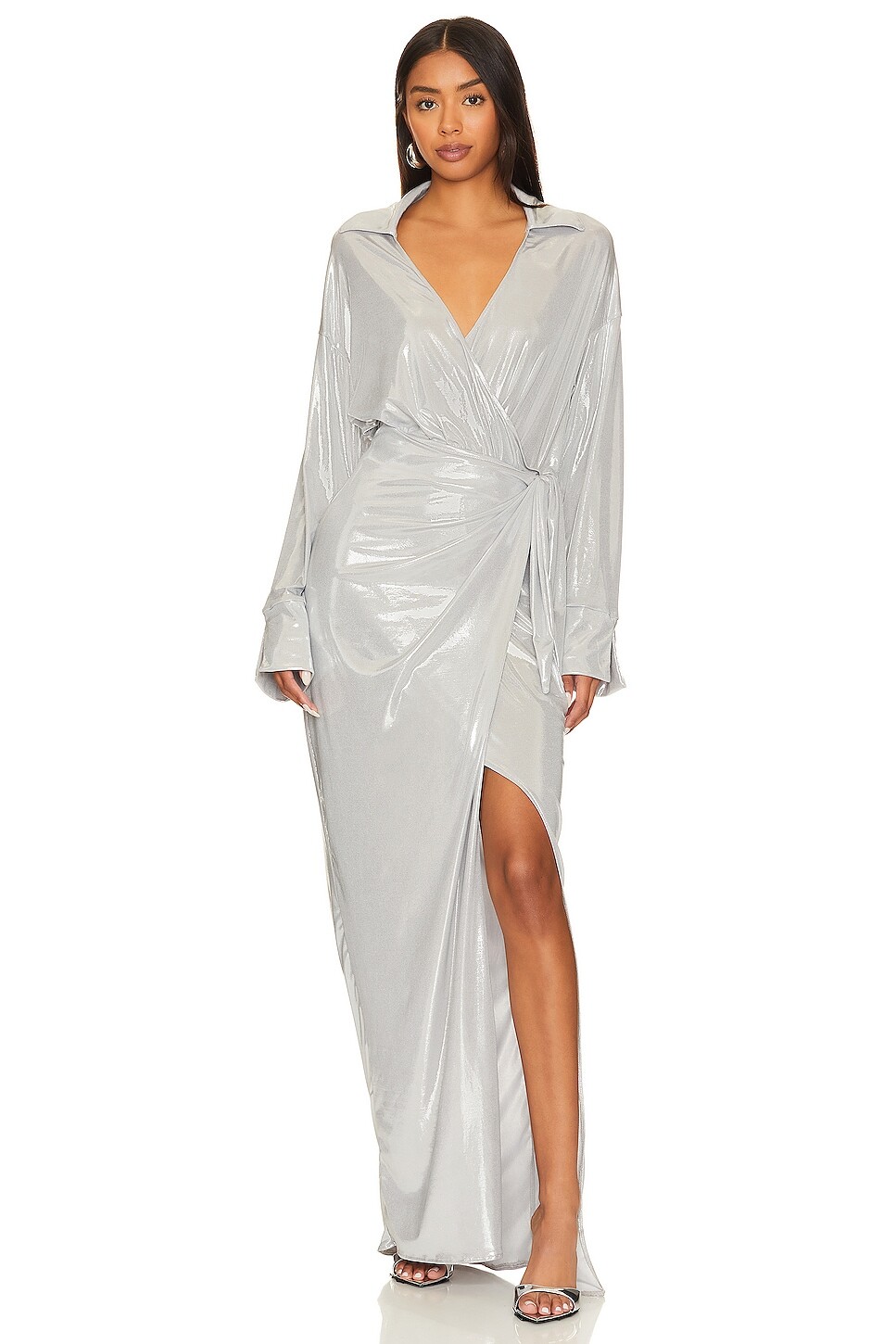 

Платье макси Show Me Your Mumu Clara, цвет Silver Liquid