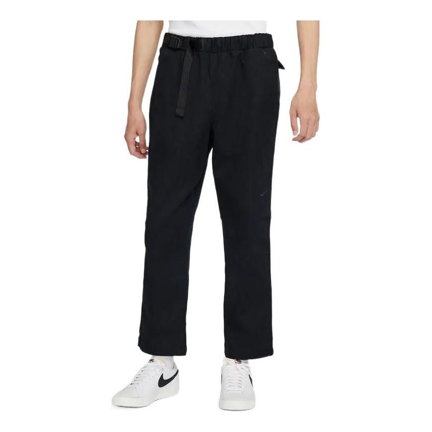 

Повседневные брюки Men's Nike Solid Color Logo Embroidered Elastic Waistband Straight Casual Pants/Trousers Black DQ4297-010
