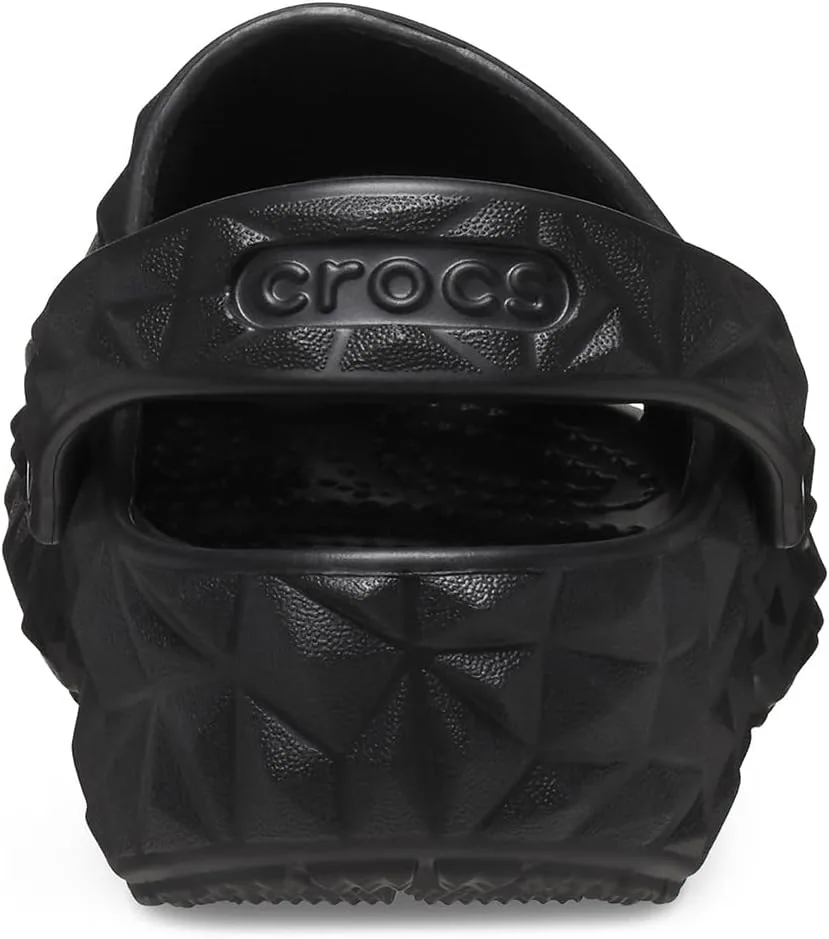 Классические геометрические сабо Crocs унисекс с пузырчатой подошвой, черный — фото 2