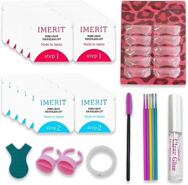 Набор для завивки ресниц Premium Eyelash Curl Kit Imerit, 10 доз, черный