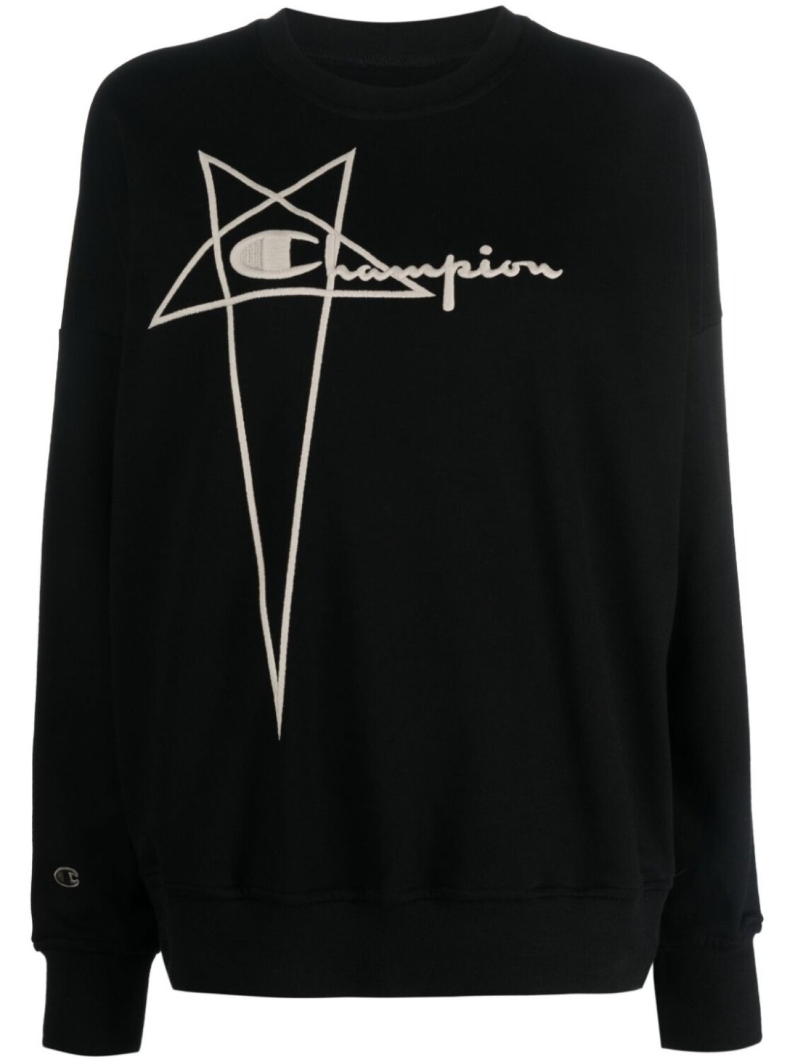 

Rick Owens X Champion толстовка с вышитым логотипом, черный