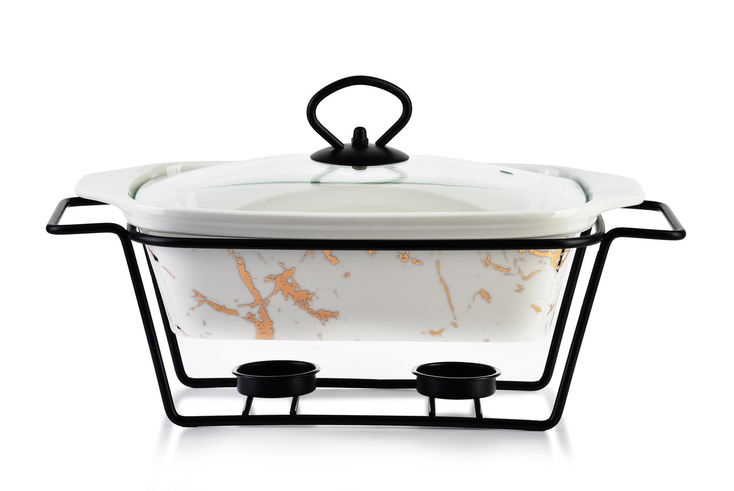 

Блюдо Mondex, 23x12x36 см, белый/золотой