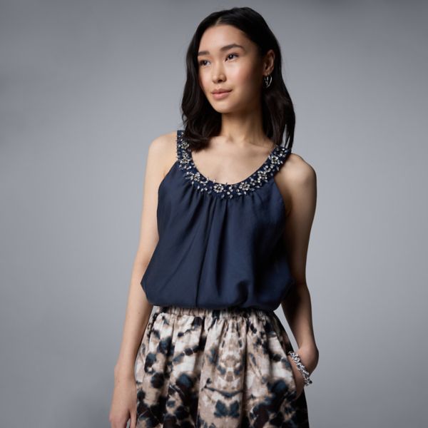 

Женская майка-распашонка Simply Vera Vera Wang, цвет deep sapphire