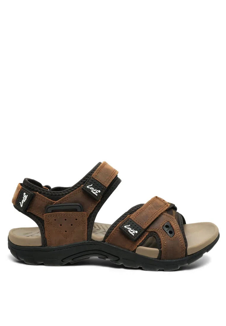 Мужские сандалии slip-on, искусственная кожа, классические повседневные, 250441265 Louis Cuppers, кофейный