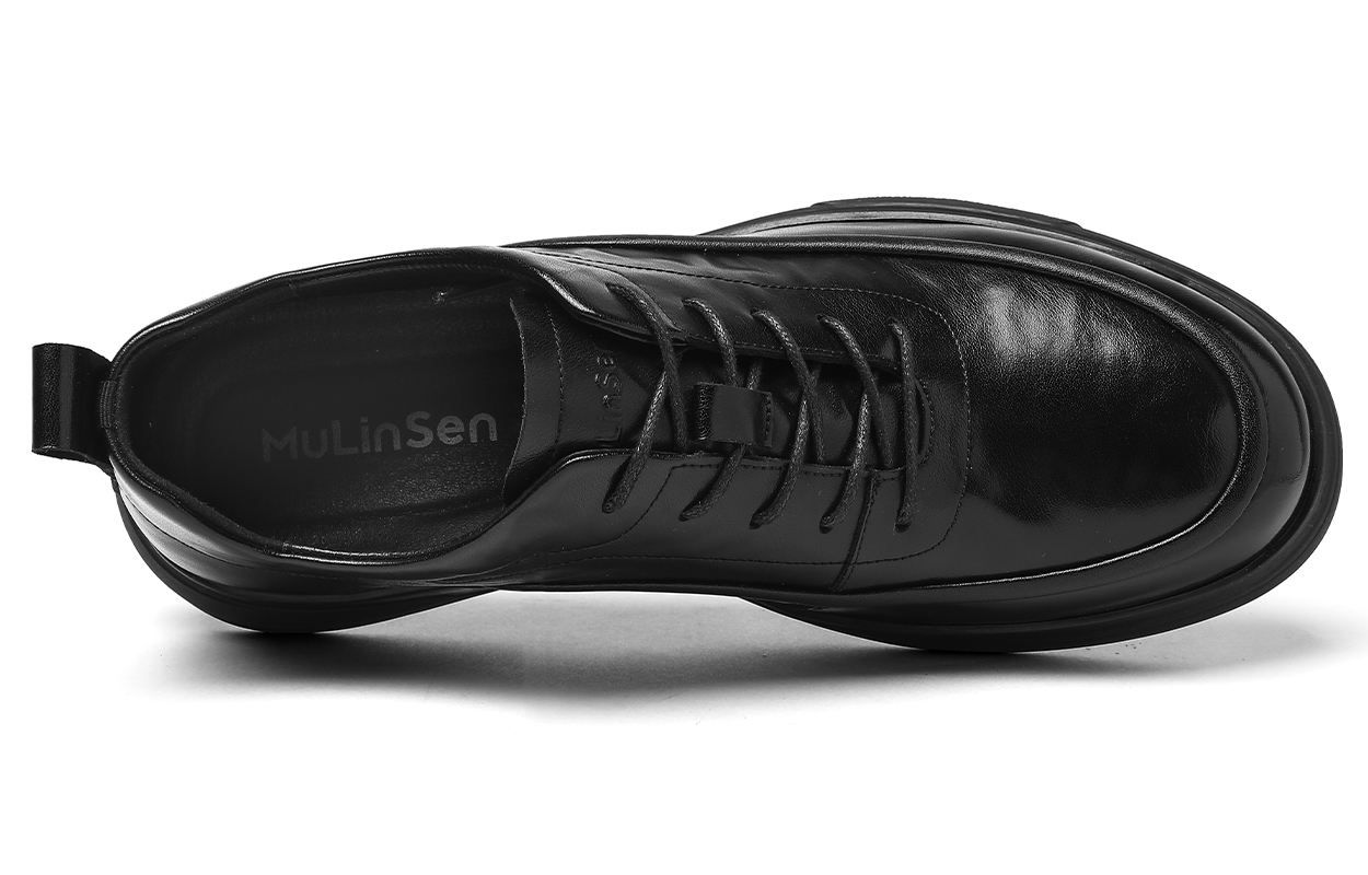 Mulinsen Мужские повседневные кроссовки Low Top черные, цвет Black — фото 4