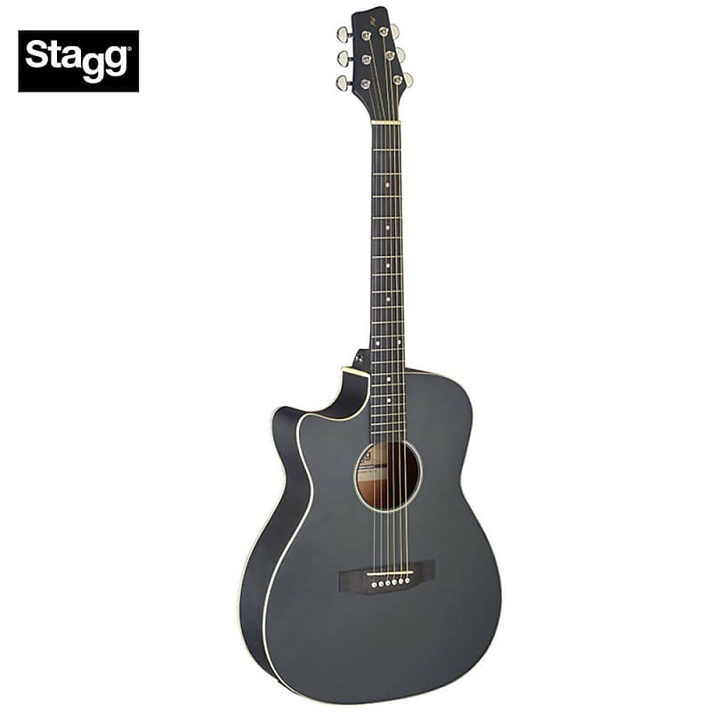 

Акустическая гитара Stagg SA35 ACE-BK LH Auditorium Cutaway Basswood Top 6-String Acoustic-Electric Guitar Left Handed