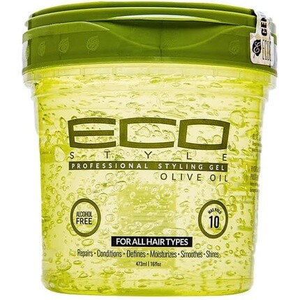 

Ecostyle Гель для укладки с оливковым маслом, фиксация на весь день, без спирта, без парабенов, без сульфатов, без шелушения, против зуда, 473 мл, без запаха, Eco Styler