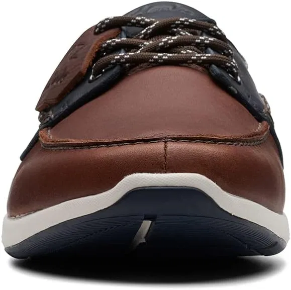Мужские кроссовки Clarks ATL Sail Go из гладкой кожи, коричневые — фото 3