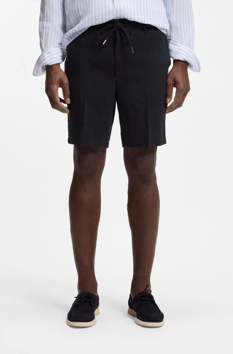 Шорты Boss Regular Pleated Pants H-Kane1-RDS, синий — фото 2