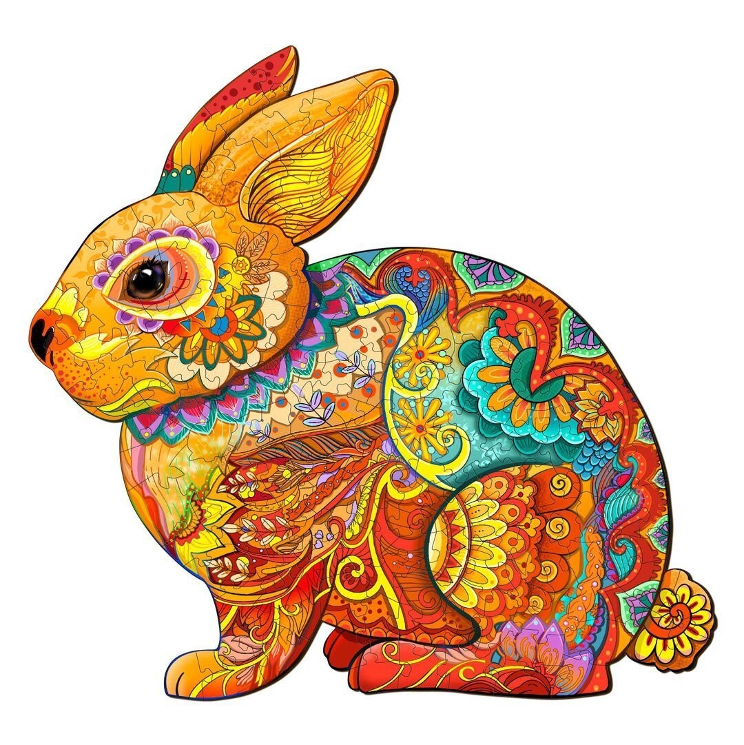 

Деревянный пазл Happy Rabbit L Moments