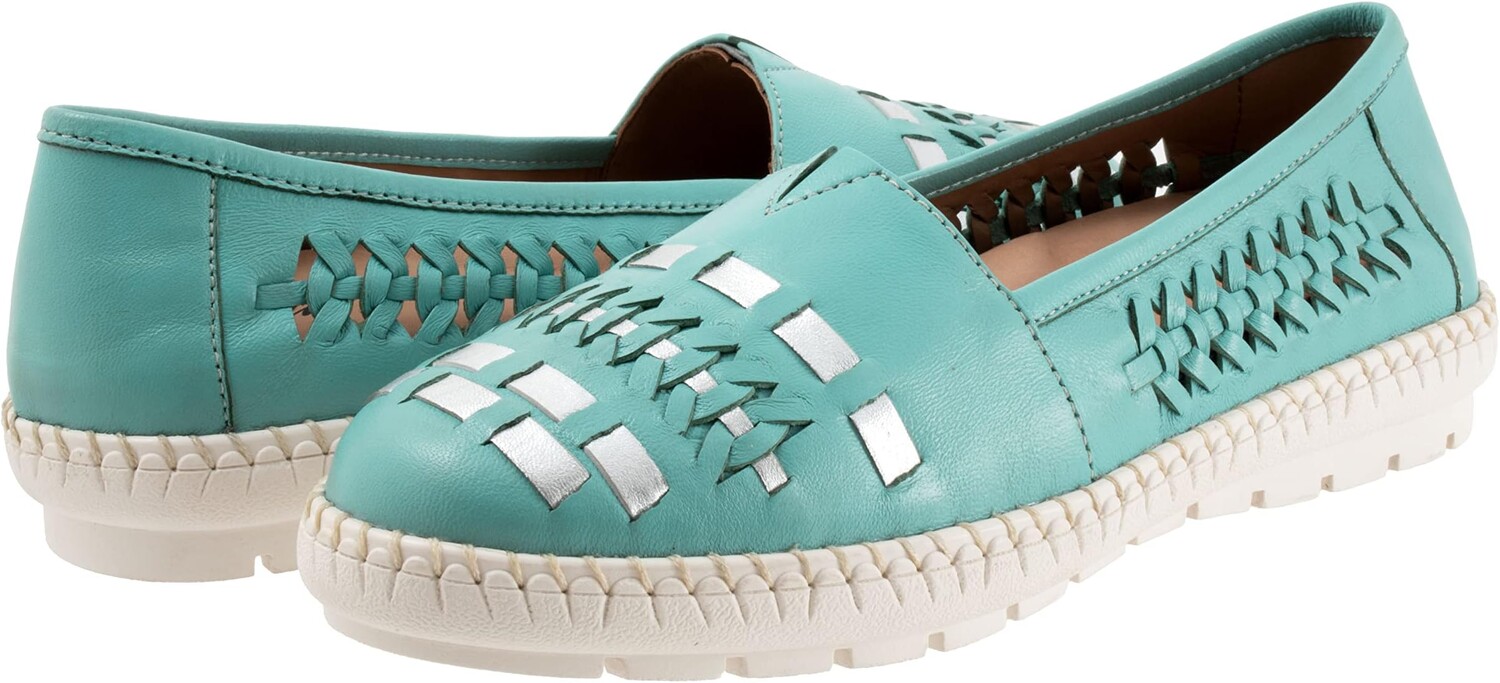 

Лоферы Trotters Rory, цвет Aqua Blue/Silver