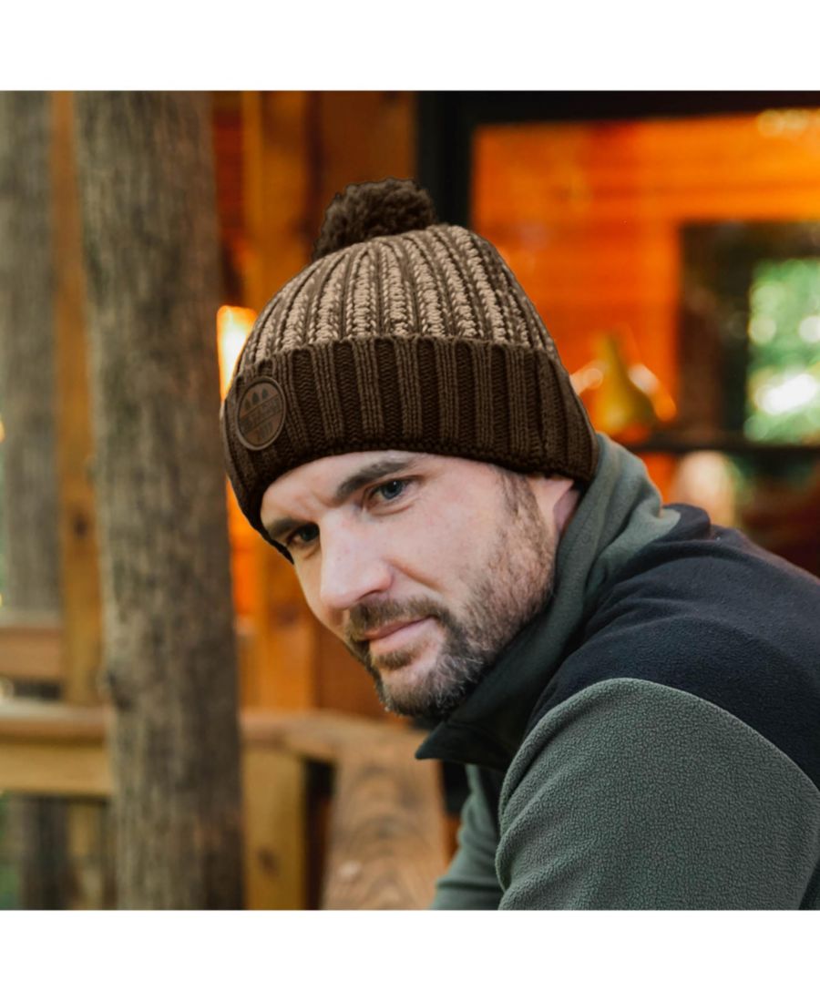 

Мужская шапка-бини унисекс Mission Pom Heather Kanut Sports, Brown/khaki