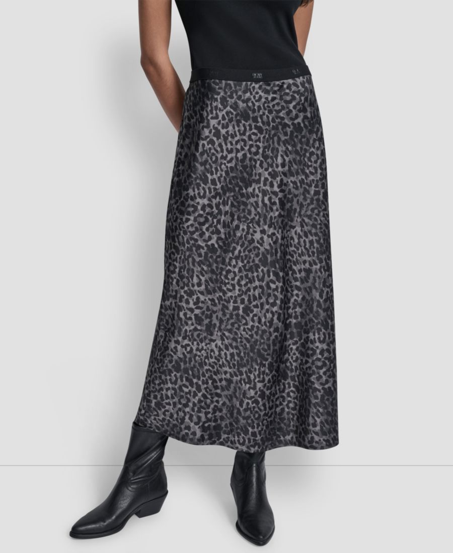 

Женская юбка-комбинация с эластичным поясом и логотипом DKNY Jeans, Disguise Black