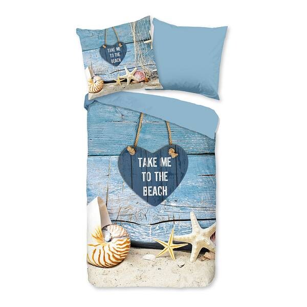 

Постельное белье Pure Beach, 135x2x200 см, светло-голубой