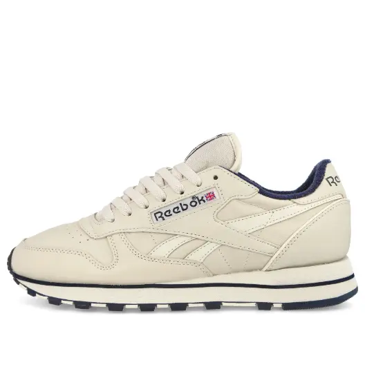 

Кроссовки classic leather vintage 'beige navy' Reebok, бежевый