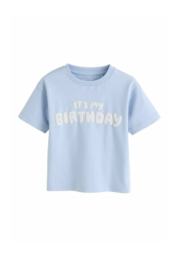 Футболка с коротким рукавом и графическим принтом Next, Blue It'S My Birthday